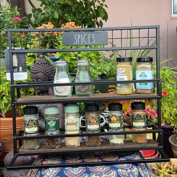 Rae Dunn Rustic “SPICES.” Wooden Spice Rack - Picture 13 of 13